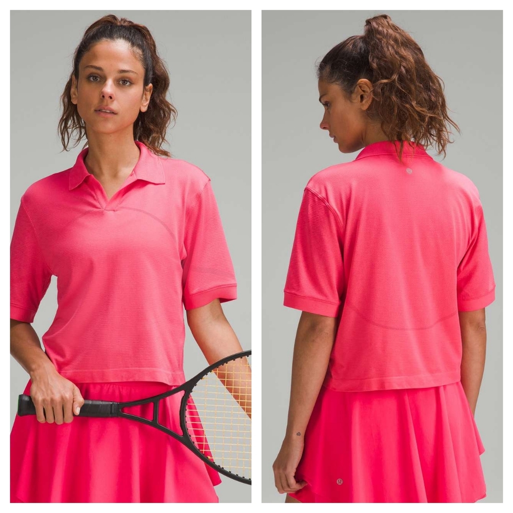 Lululemon Swiftly Tech Relaxed-Fit Polo Shirt Lip Gloss Pink 10